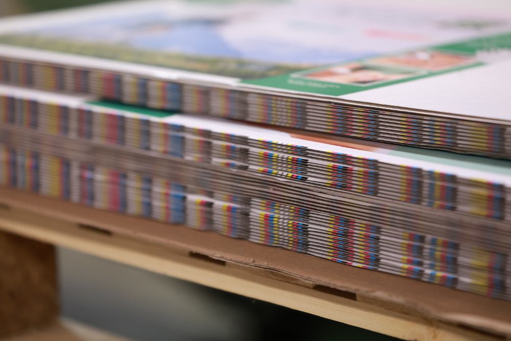 gestapelte Musterbögen